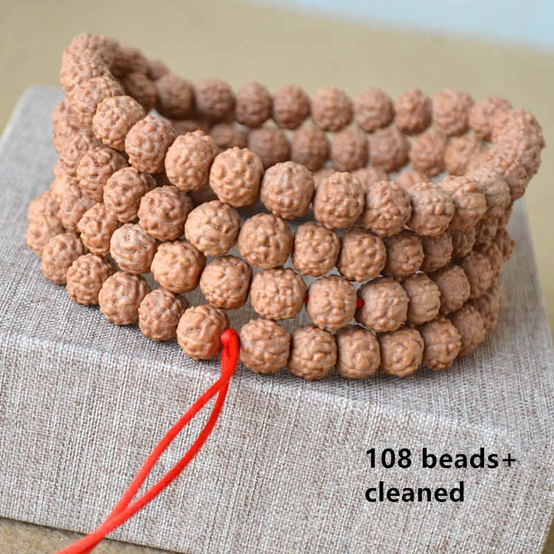 108 Bead Handmade Natural Rudraksha Bodhi Mala