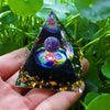 Orgone Pyramid Handmade w/ Natural Crystal