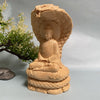 Buddha with the Immortal Serpent Protector Naga Hand-carved Solid Wood Statue