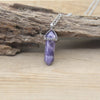 Natural Stone Hexagonal Point Pendant Necklace