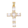 Natural Gemstone Cross Pendant