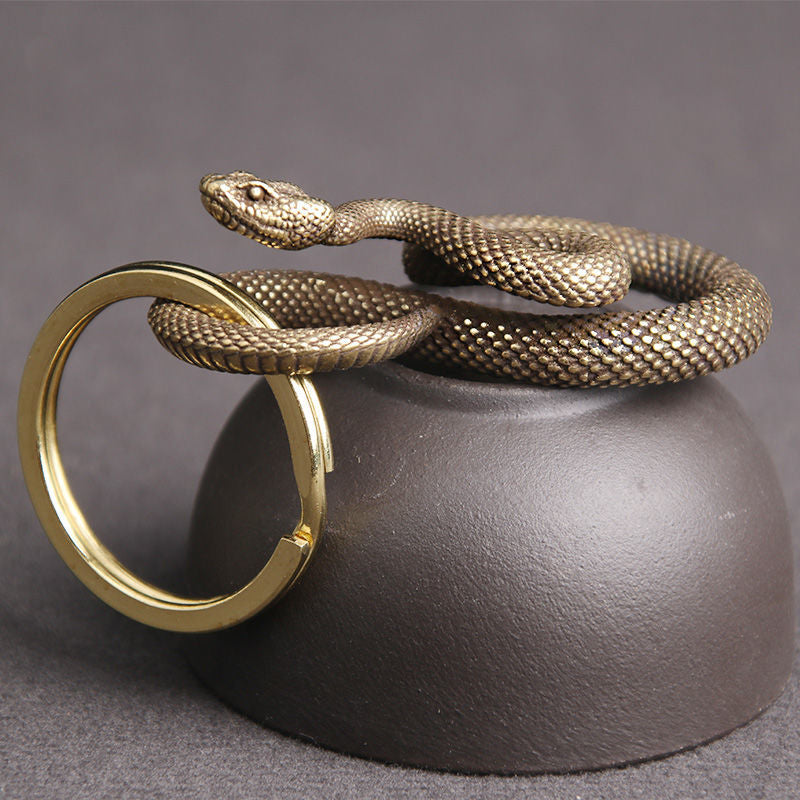 Brass Python Key Chain