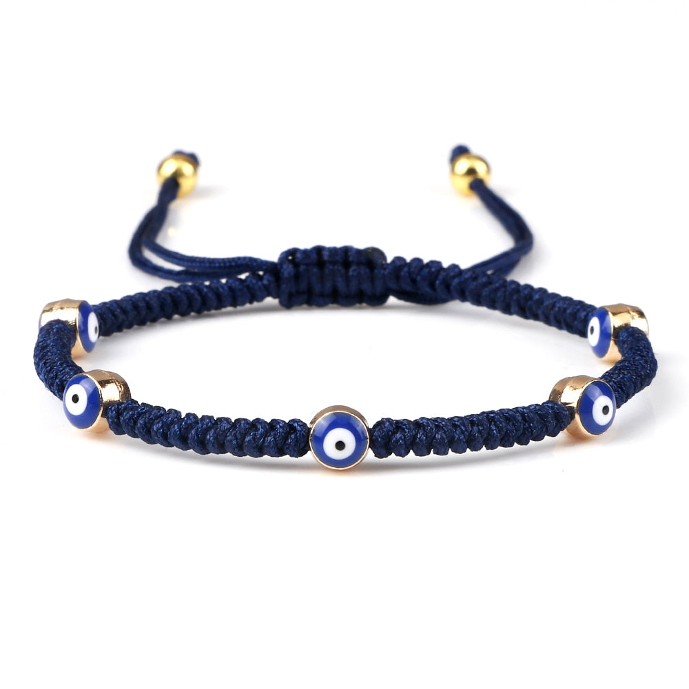 Evil Eye Braided Bracelet for Protection & Luck