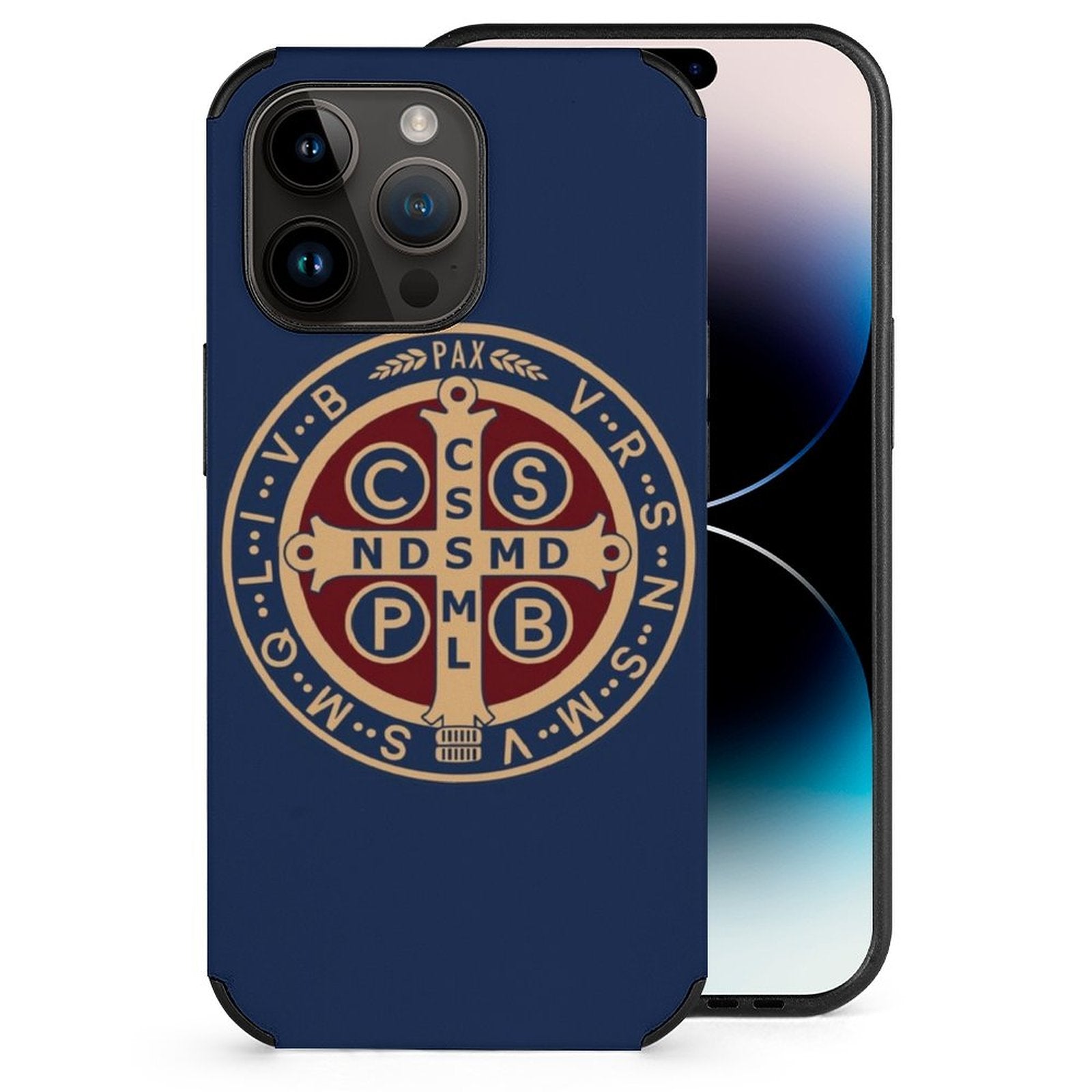 Saint Benedict Medal Phone Case For iPhone 14 13 12 11 Plus Pro Max Mini XR 7 8