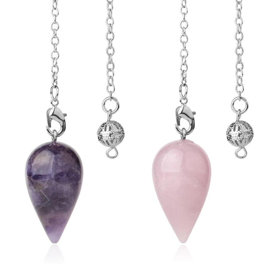 Water Drop Natural Stone Pendulum for Dowsing & Divination