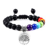 7 Chakra Stones Bracelet w/ Tree of Life Pendant