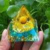 Orgone Pyramid Handmade w/ Natural Crystal