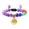 7 Chakra Stones Bracelet w/ Tree of Life Pendant