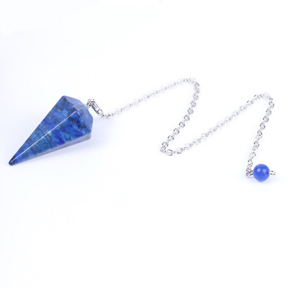 Crystal Hexagon Cone Pendulum for Divination Dowsing