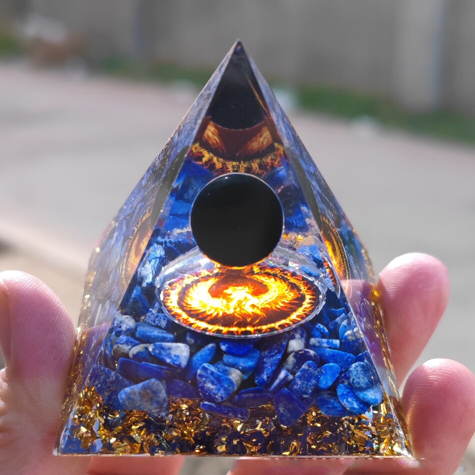 Orgone Pyramid Handmade w/ Natural Crystal