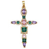 Holy Cross Pendants with Natural Stones