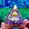 Orgone Pyramid Handmade w/ Natural Crystal