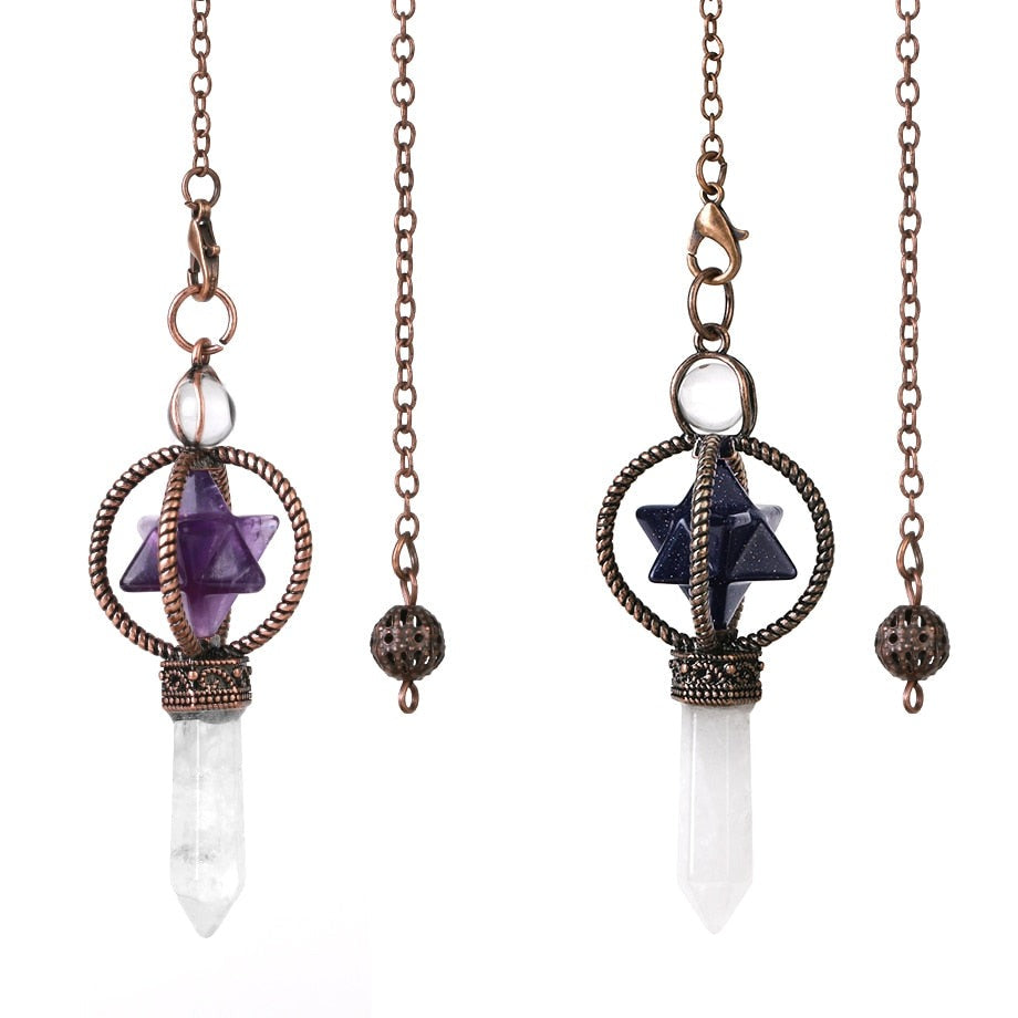 Merkaba Crystal Pendulum for Dowsing & Divination