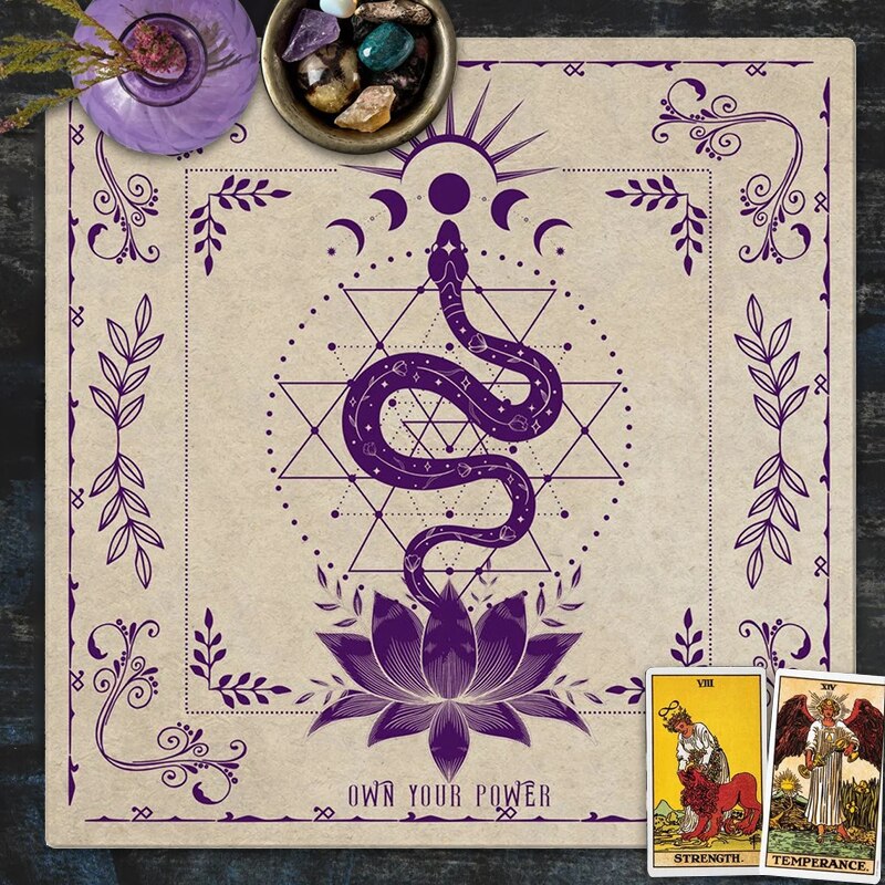 Purple Snake & Lotus Flower Alter Cloth