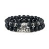 Buddha Head Bracelet Handmade from Natural Stone 2pc/set