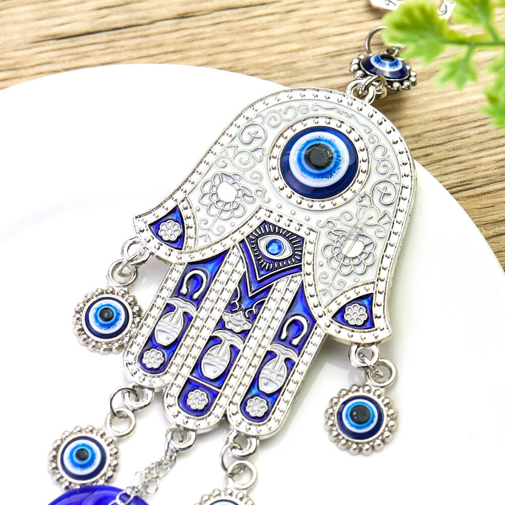 Evil Eye Hand of Fatima Hamsa Wall Hanging or Wind Chime