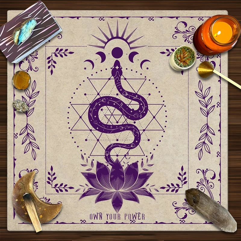 Purple Snake & Lotus Flower Alter Cloth