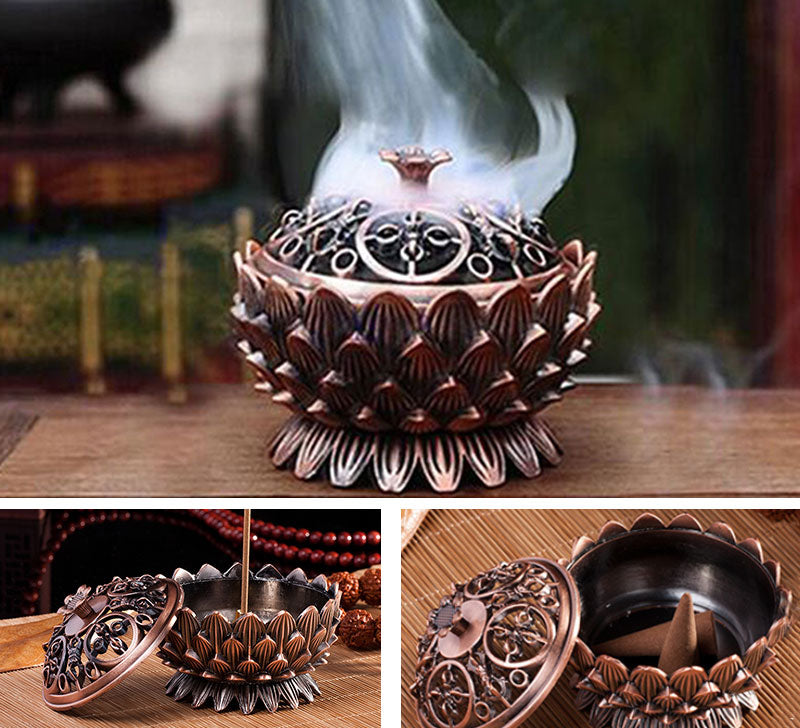 Brass Lotus Incense Holder