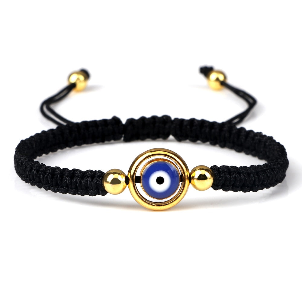 Evil Eye Braided Bracelet for Protection & Luck