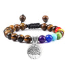 7 Chakra Stones Bracelet w/ Tree of Life Pendant