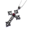 Large Detailed Cross Pendant Necklace