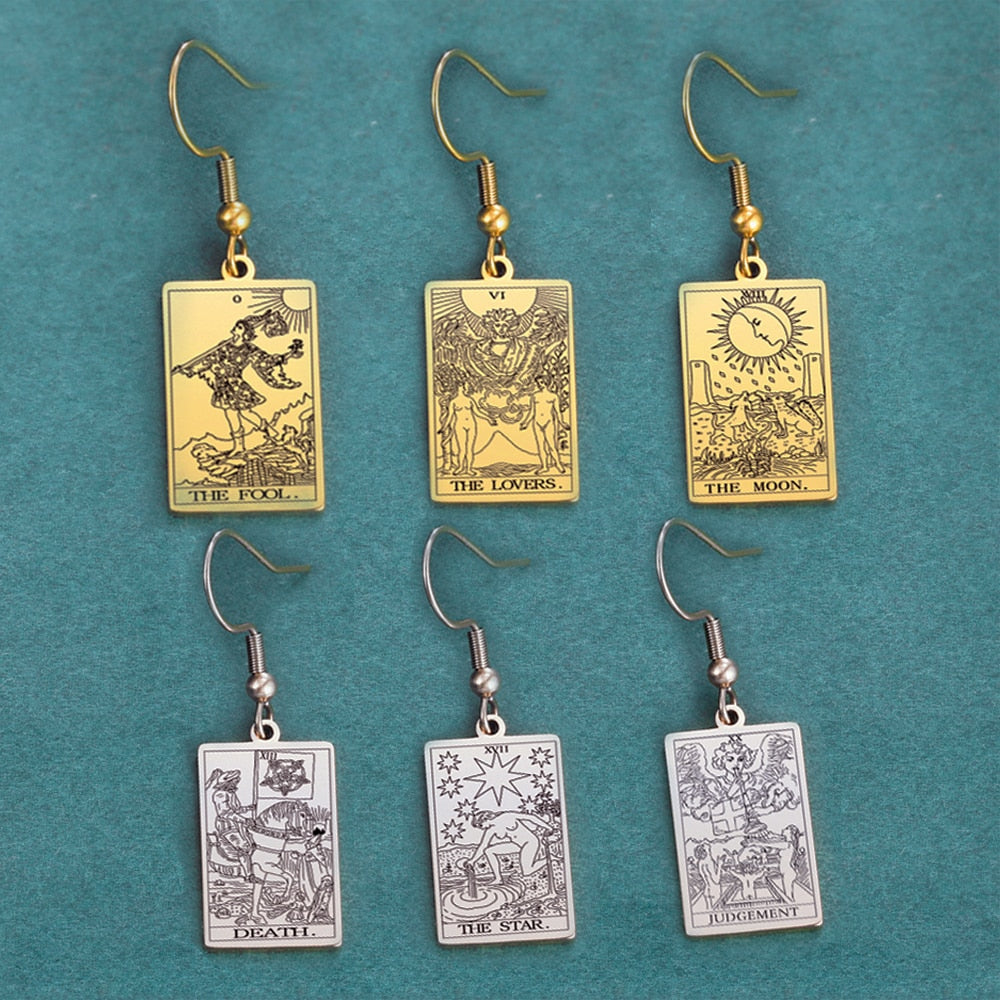 Tarot Drop Earrings of the Major Arcana