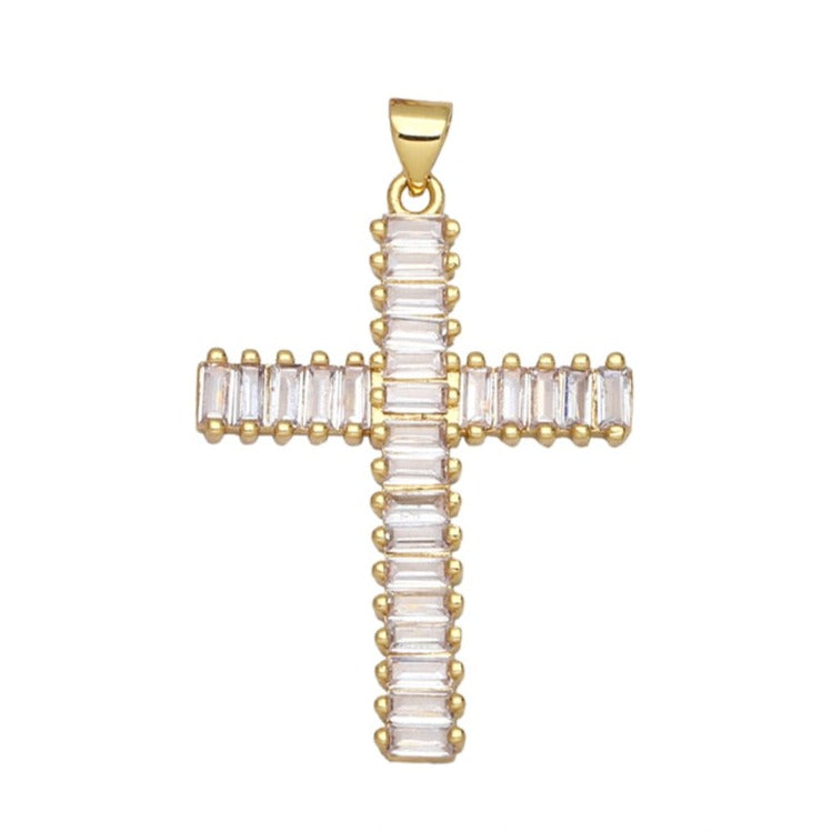 Holy Cross Pendants with Natural Stones