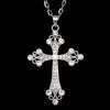 Large Crystal Cross Pendant Necklace