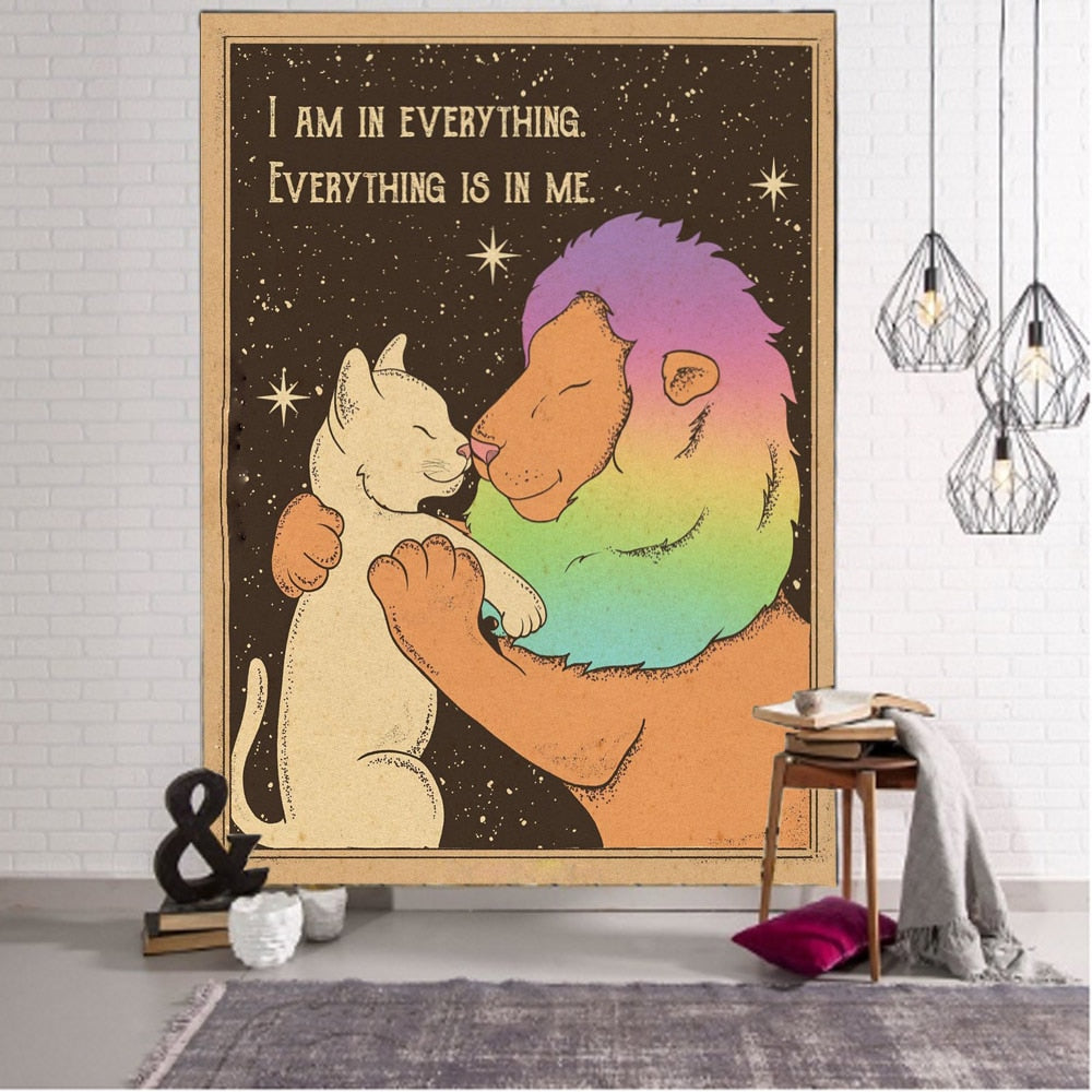 Cosmic Cat Tapestry - "I Am In Everything, Everything Is In Me"