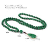 108 Prayer Bead Mala Handmade w/ Malachite Stone