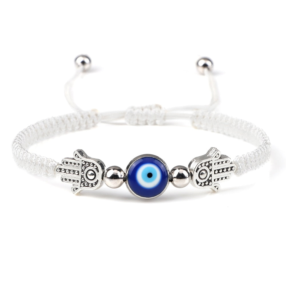 Evil Eye Braided Bracelet for Protection & Luck