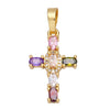 Holy Cross Pendants for Necklace with Natural Stones