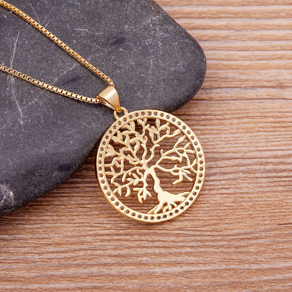 Tree of Life Crystal Pendant Necklace