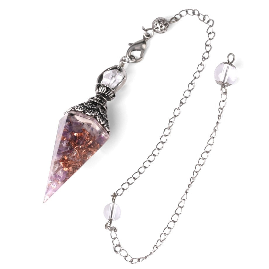 7 Chakra Crystal Pendulum for Dowsing & Divination