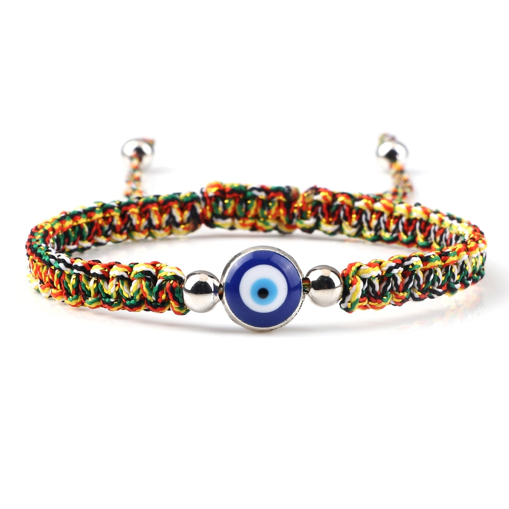 Evil Eye Braided Bracelet for Protection & Luck