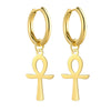 Egyptian Ankh Cross Drop Dangle Earring