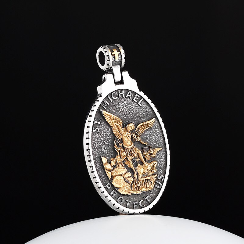 Archangel Saint Michael Pendant Necklace