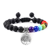 7 Chakra Stones Bracelet w/ Tree of Life Pendant