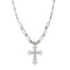 Pearl Cross Pendant Necklace