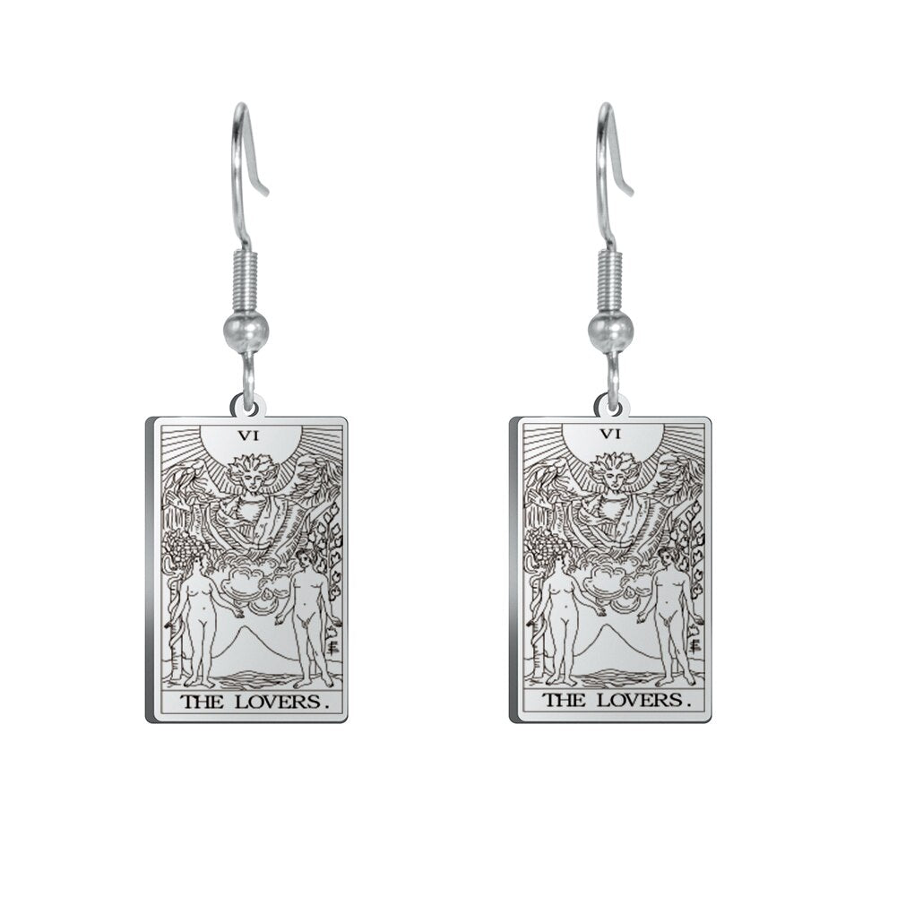 Tarot Drop Earrings of the Major Arcana