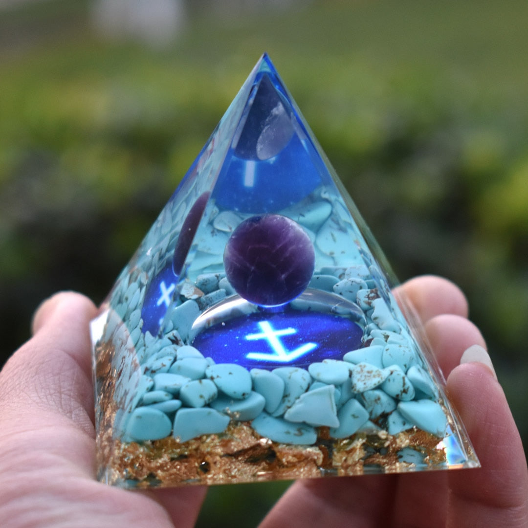 Orgone Pyramid 6cm for Energy Generation & Protection