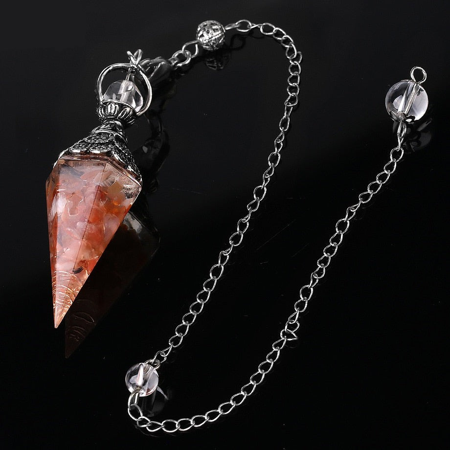 7 Chakra Crystal Pendulum for Dowsing & Divination