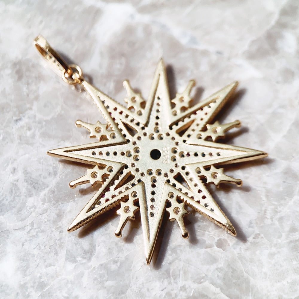 Royalty Golden Star Crystal Pendant