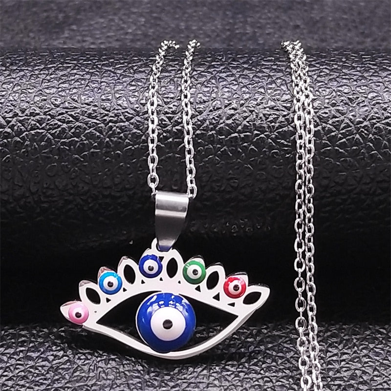 Evil Eye (Hamsa) Hand of Fatima Pendant Necklace