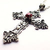 Large Detailed Cross Pendant Necklace