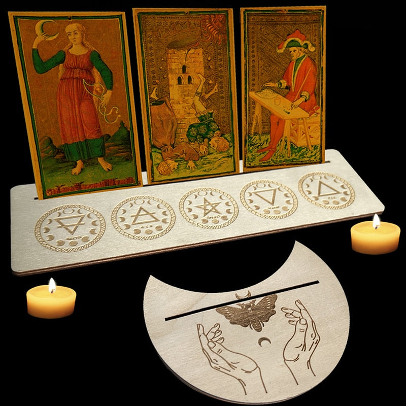 Wooden Tarot Card Stand