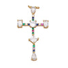 Holy Cross Pendants with Natural Stones