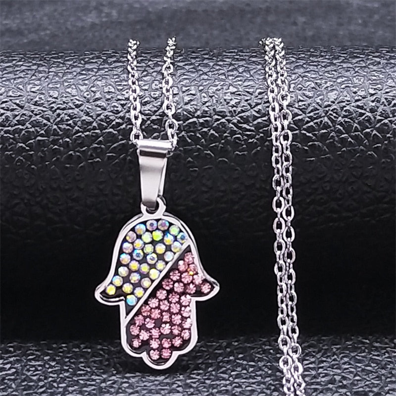 Evil Eye (Hamsa) Hand of Fatima Pendant Necklace