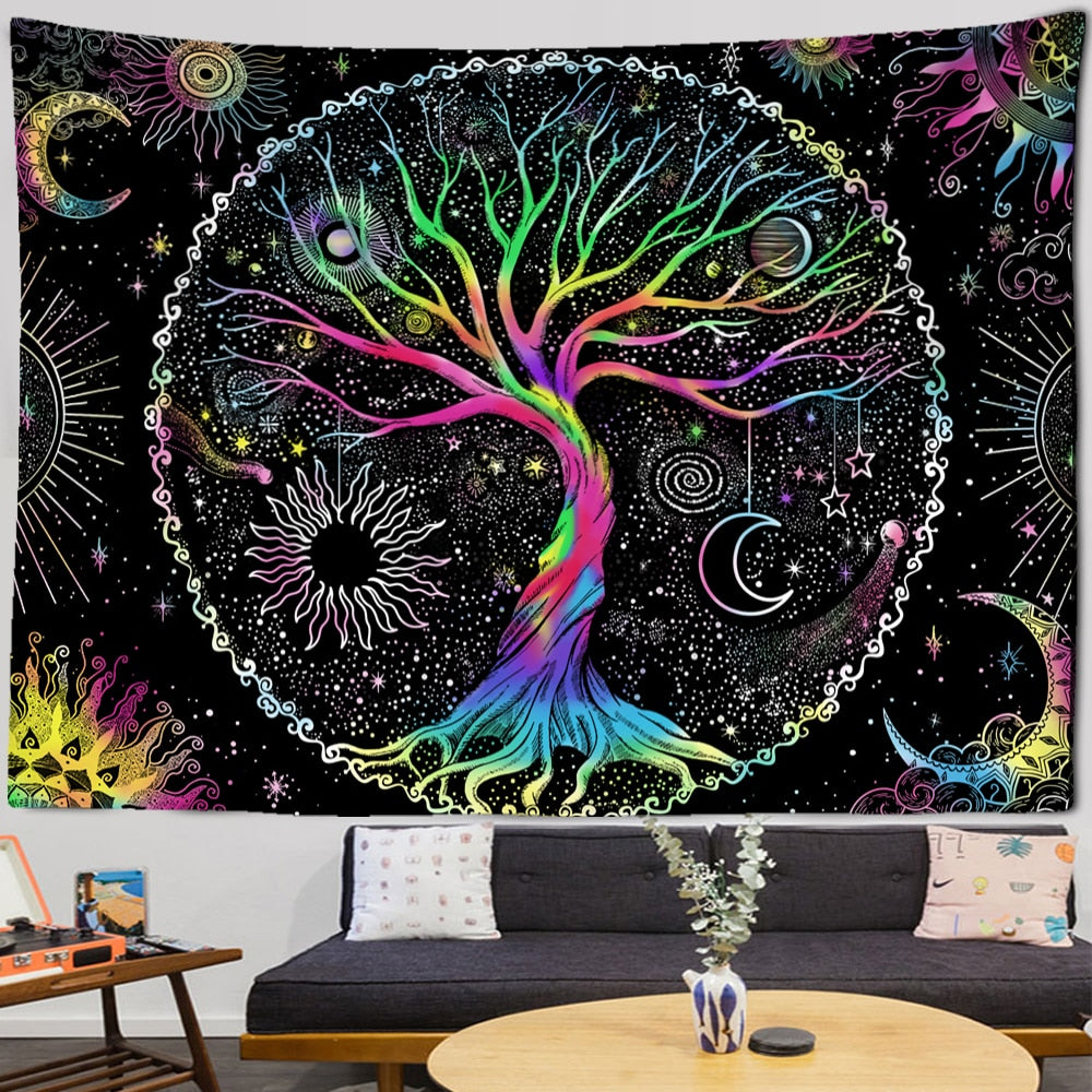 Celestial Tree of Life Tapestry