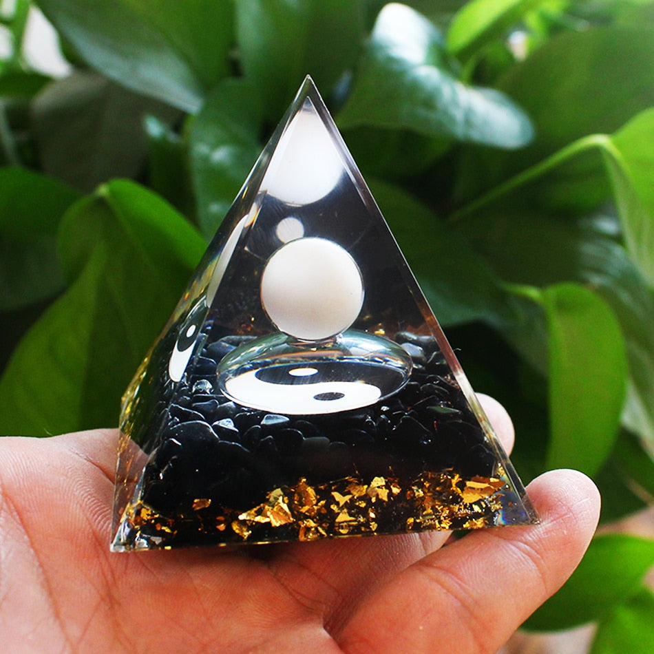 Handmade Orgone Pyramid in Various Stones & Crystals